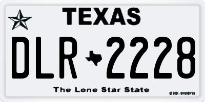 TX license plate DLR2228