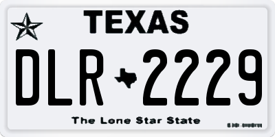 TX license plate DLR2229