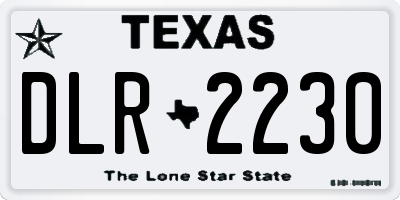 TX license plate DLR2230