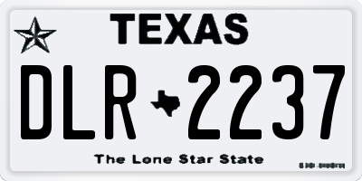 TX license plate DLR2237