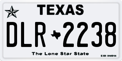 TX license plate DLR2238