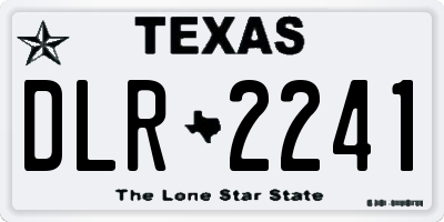 TX license plate DLR2241