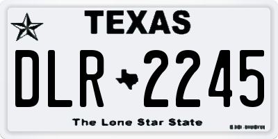 TX license plate DLR2245