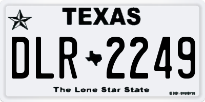 TX license plate DLR2249