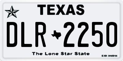 TX license plate DLR2250