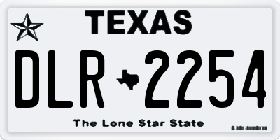 TX license plate DLR2254