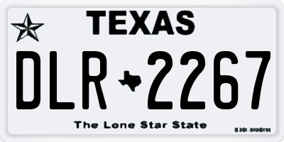 TX license plate DLR2267