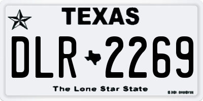 TX license plate DLR2269