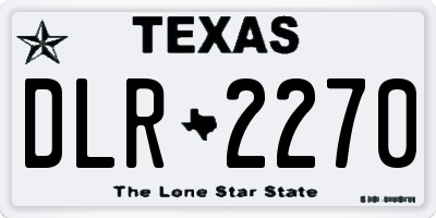 TX license plate DLR2270