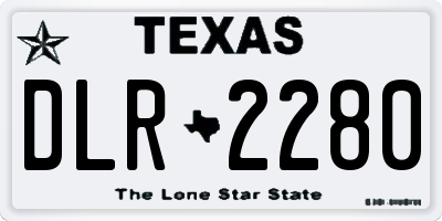 TX license plate DLR2280