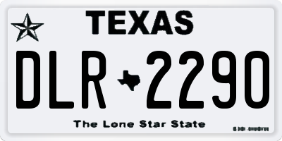 TX license plate DLR2290