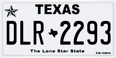 TX license plate DLR2293