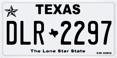 TX license plate DLR2297