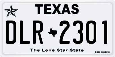 TX license plate DLR2301
