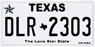TX license plate DLR2303