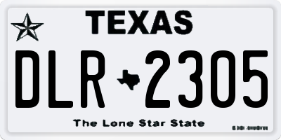 TX license plate DLR2305