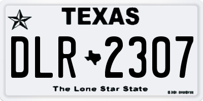 TX license plate DLR2307