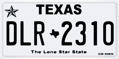 TX license plate DLR2310