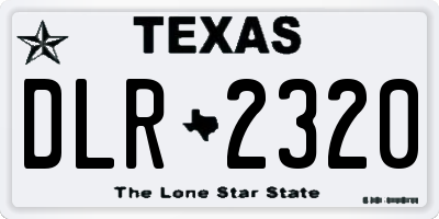 TX license plate DLR2320