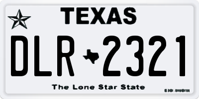 TX license plate DLR2321