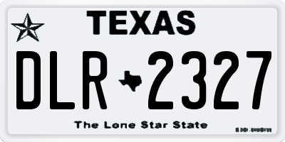 TX license plate DLR2327