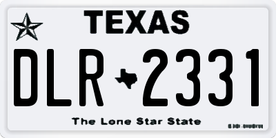 TX license plate DLR2331