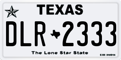 TX license plate DLR2333