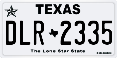 TX license plate DLR2335