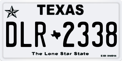 TX license plate DLR2338