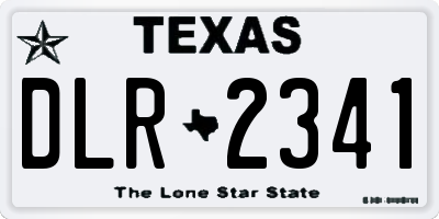 TX license plate DLR2341
