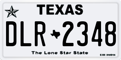 TX license plate DLR2348
