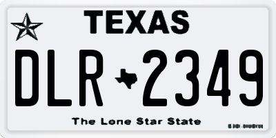 TX license plate DLR2349