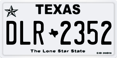 TX license plate DLR2352