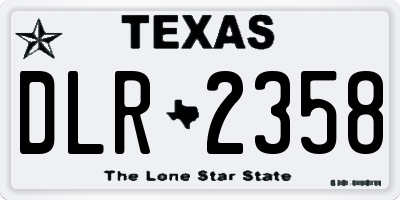 TX license plate DLR2358