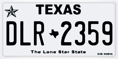 TX license plate DLR2359