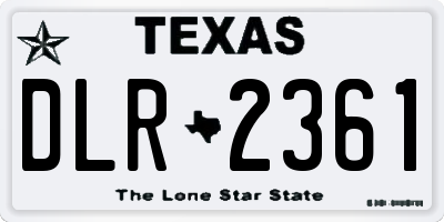 TX license plate DLR2361