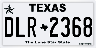 TX license plate DLR2368