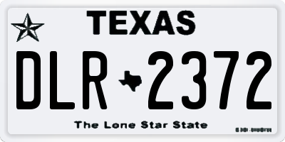 TX license plate DLR2372