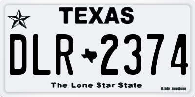 TX license plate DLR2374