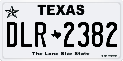 TX license plate DLR2382