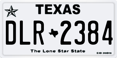 TX license plate DLR2384