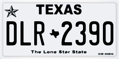 TX license plate DLR2390