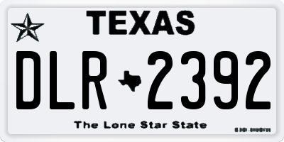 TX license plate DLR2392