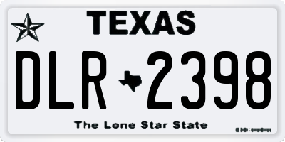 TX license plate DLR2398