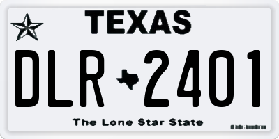 TX license plate DLR2401