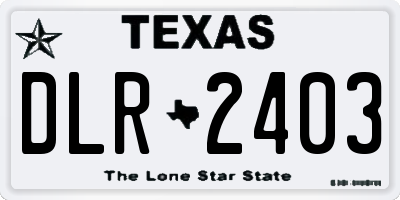TX license plate DLR2403