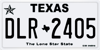 TX license plate DLR2405