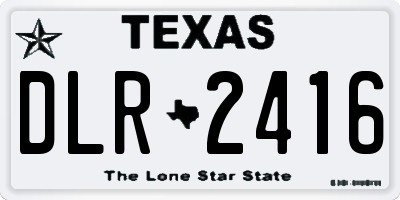 TX license plate DLR2416