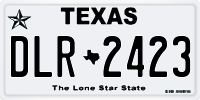 TX license plate DLR2423
