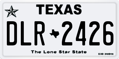 TX license plate DLR2426